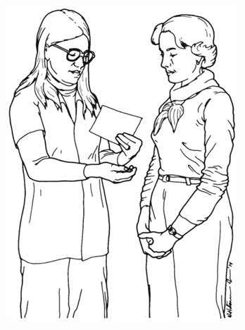 Illustration, APhA Pharmacist Consulting with a Customer