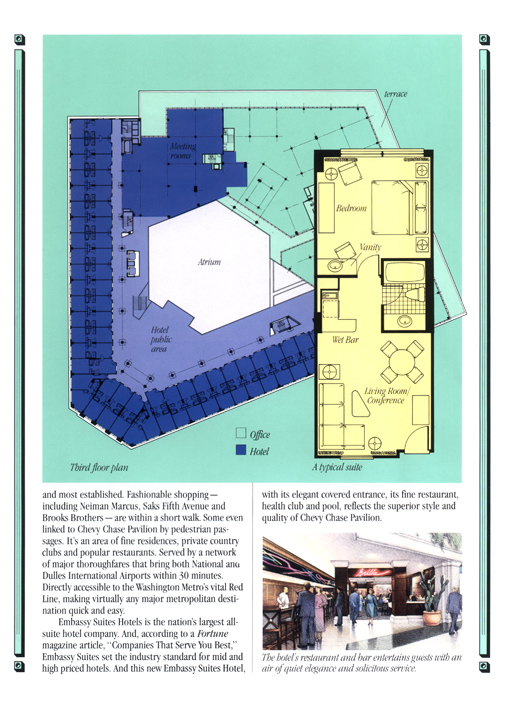 Illustration, Floor Plans, Chevy Chase Pavilion, Washington, District of Columbia