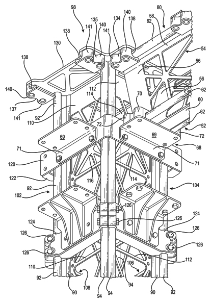 Patent Illustration of a Girder Corner Brace