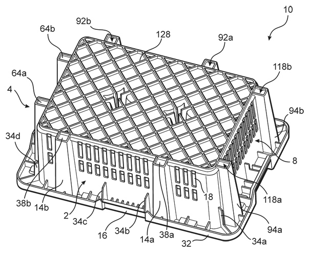 Patent Illustration of a Shopping Basket, Bottom