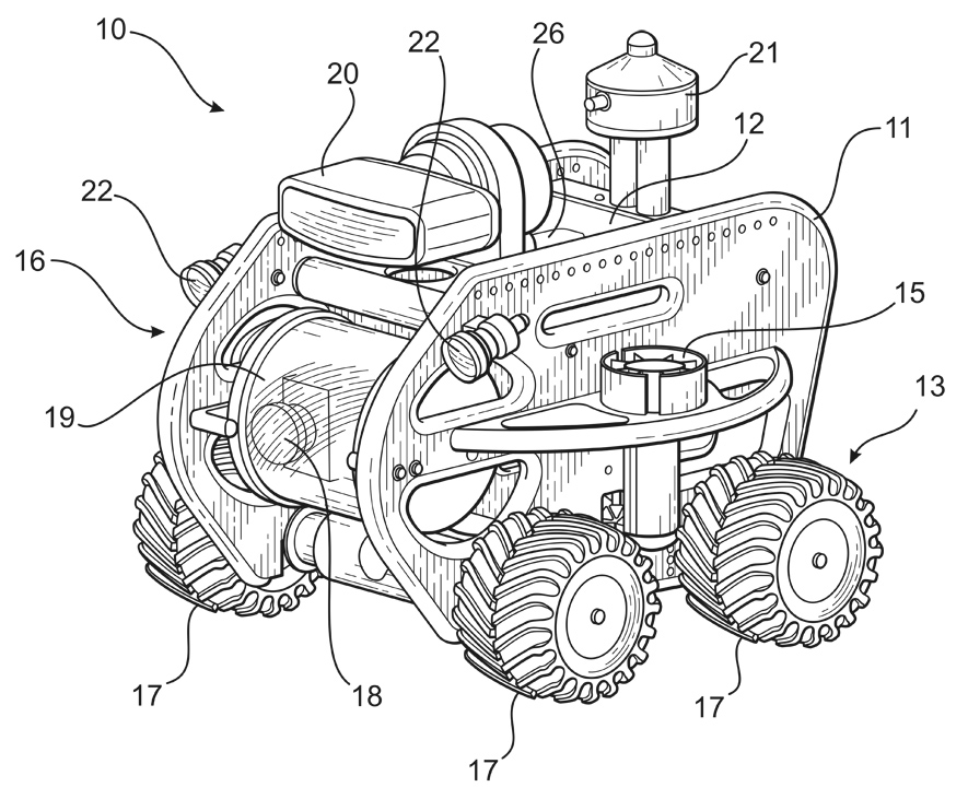 Patent Illustration of a Submersible Camera.