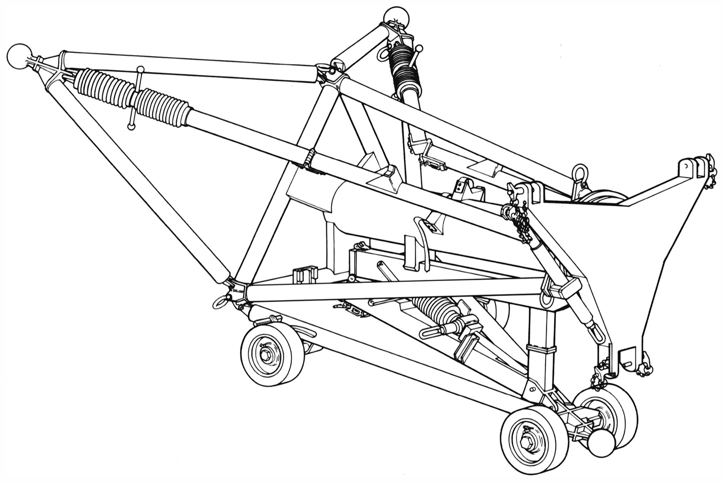 Collasped Support Tripod for a Military Satelite Antenna