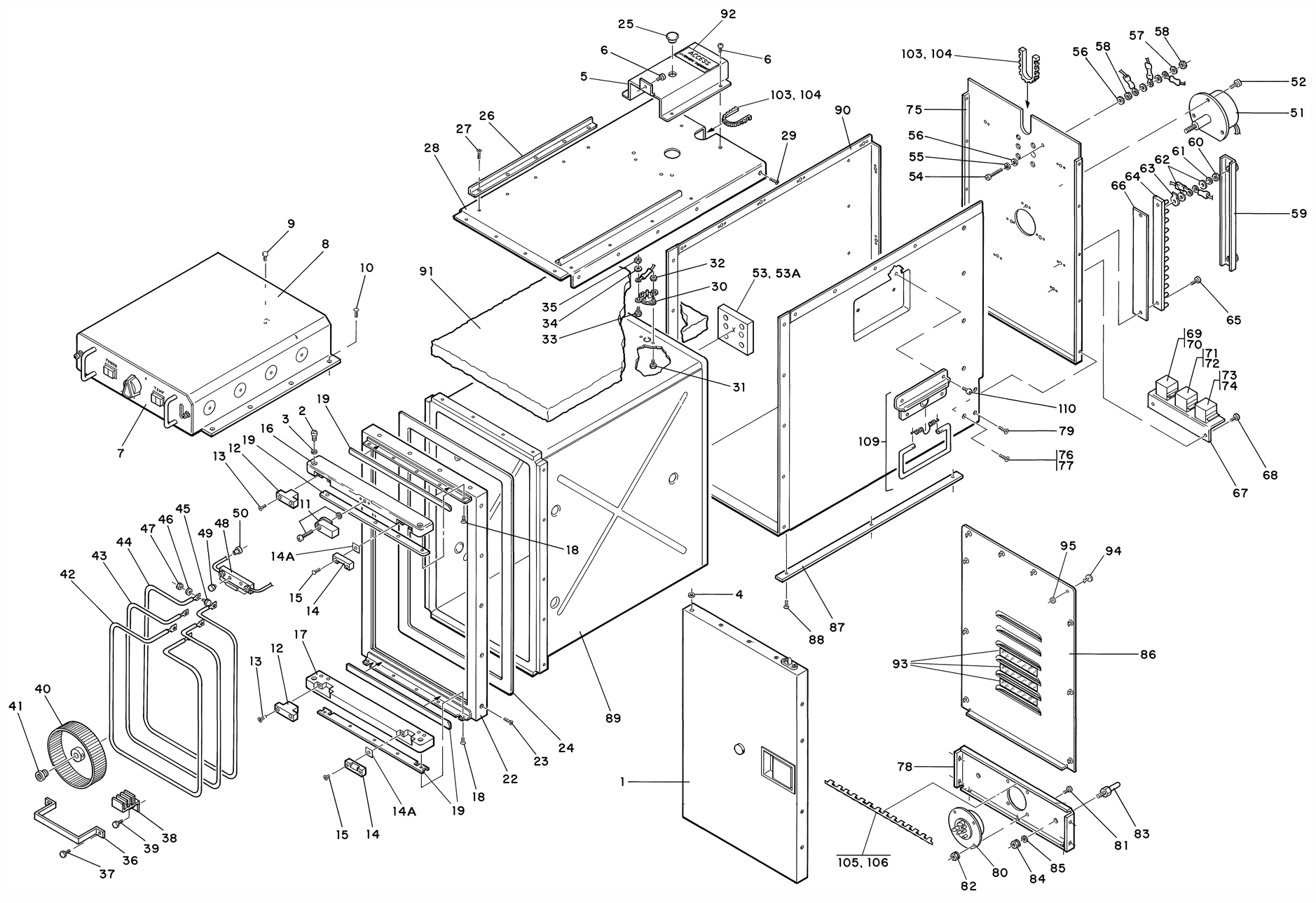 Microwave Oven Assembly for a Private Airplane Galley